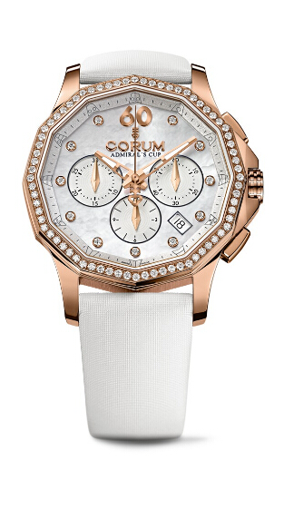 Corum Admiral's Cup Legend 38 Chronograph Diamonds Red Gold watch REF: 132.101.85/0049 PN09 Review